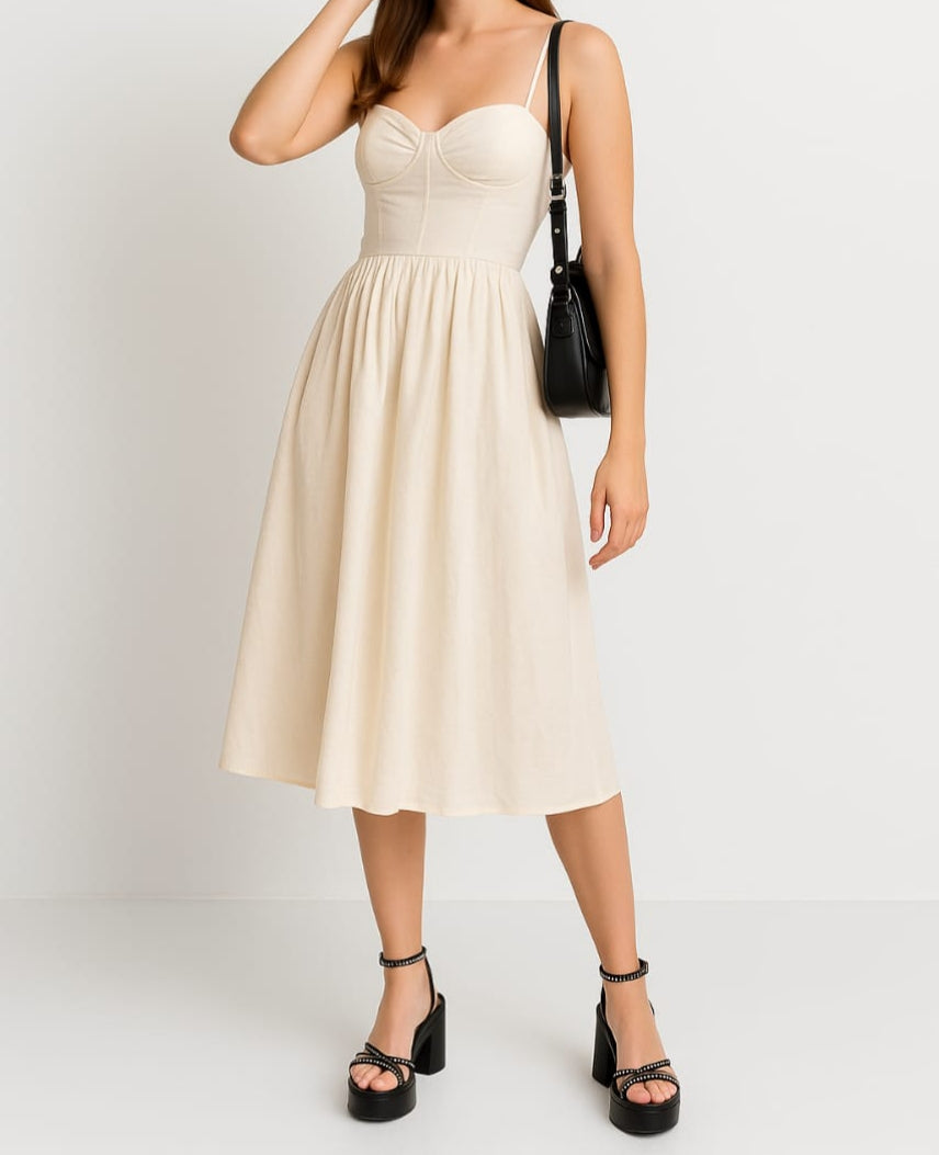 Sunlit Grace Midi Dress